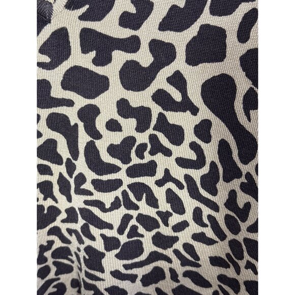 Vintage Talbots Leopard Print Long Sleeve Top L Silk Blend Dry‎ Clean Only - Picture 2 of 5
